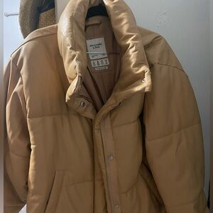 Abercrombie and Fitch vegan leather puffer.